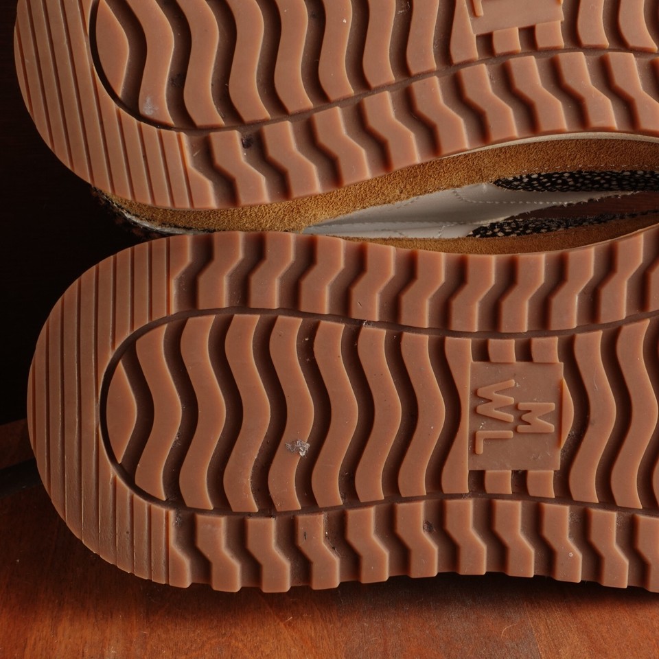 Madewell Sneakers WMS SZ 9 Cream Kickoff Trainer Leather Calf Hair Lace