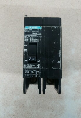 Siemens BQD220 Circuit Breaker 20A 2P 480Y/277V 1PH BQD 20 Amp 2 - Foto 10