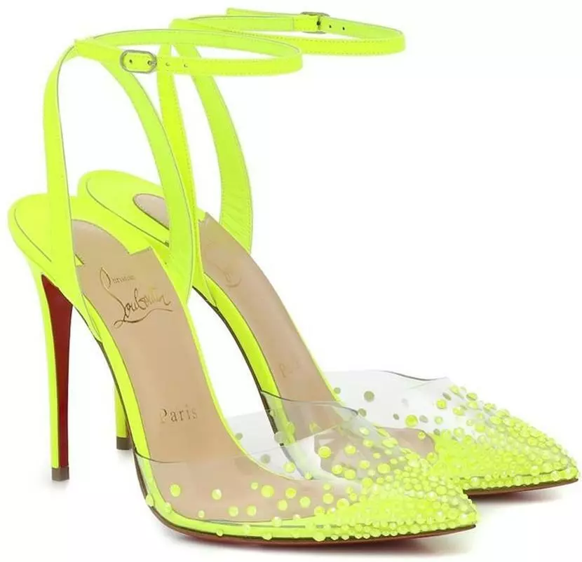 Christian Louboutin Spikaqueen 55 Crystal-embellished Pvc And