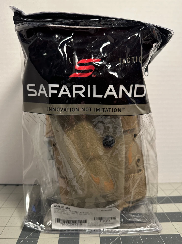 Safariland 6005 SLS LH Leg Holster FDE QD Strap GLOCK 17 22 ALL GENS - LEFT HAND - Image 3 of 3