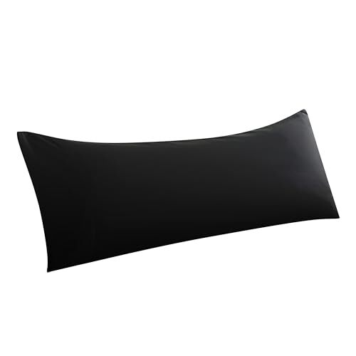 Ultra Soft Microfiber Body Pillow Cover in Breathable Black