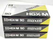 Maxell 8mm Video Cassette 3 Pack HGX-M 90 Excellent High Grade - New/Sealed