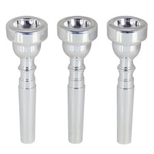 3C 5C 7C Trumpet Mouthpieces Instrument Mouthpieces, Silver Plated Trumpet Mo...