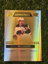2021-22 Upper Deck Credentials - Debut Ticket Access Cole Sillinger #135 /249
