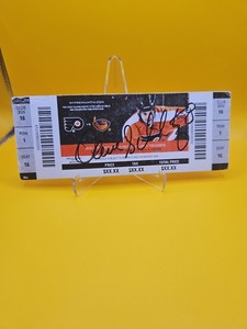 Dave "The Hammer" Schultz Autograph On Game Ticket Philadelphia Flyers