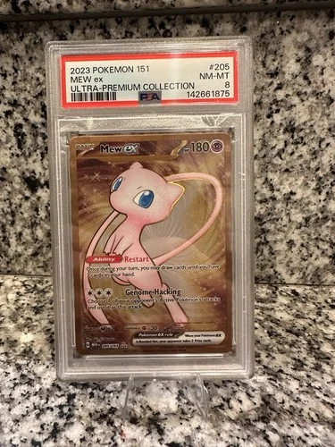 Mew ex - (151 Metal Card) 205/165 Sv: Scarlet & Violet 151 PSA 8
