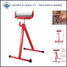 Portable Folding Roller Stand with 250 LB Capacity for Woodworking and Metalwork