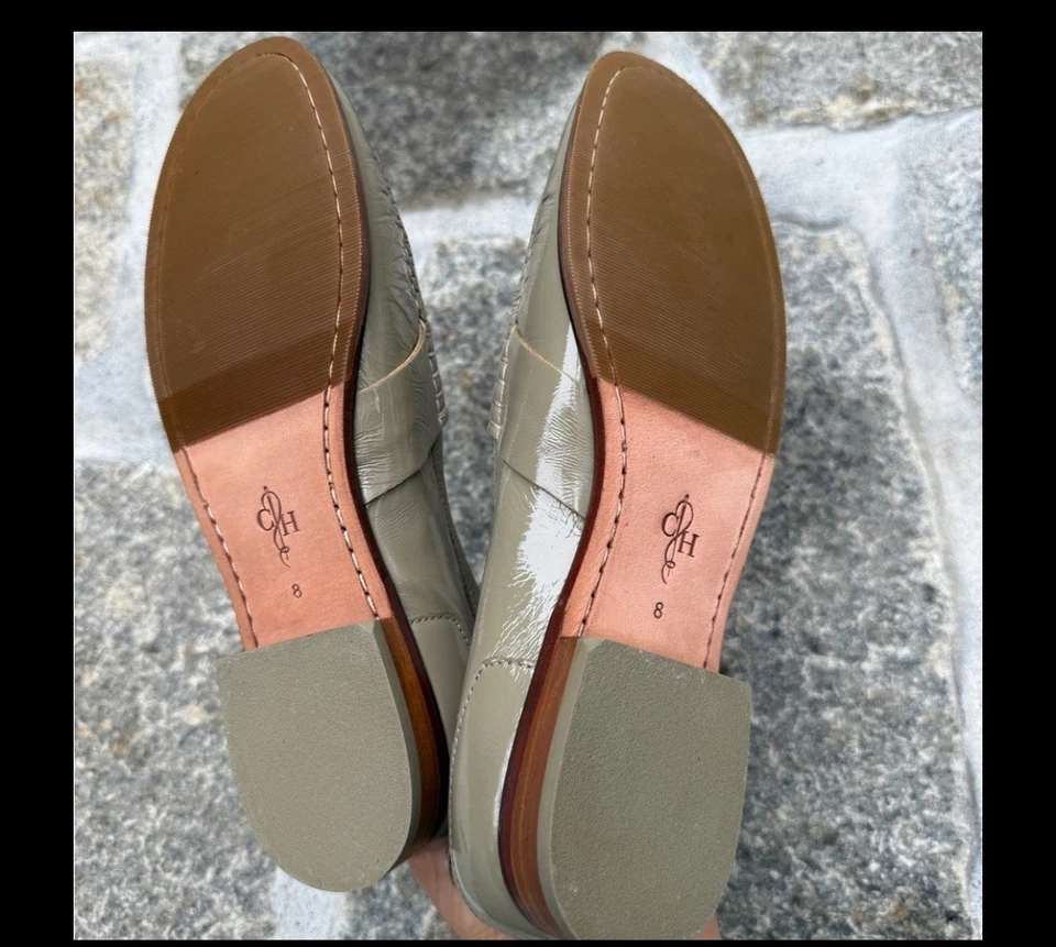 Cole Haan Women’s Laurel Taupe Patent Leather Penny Loafers, Size 8 - Image 2 of 4