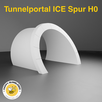 Tunnelportal ICE Spur H0   Modernes Eisenbahnportal für Modelleisenbahn
