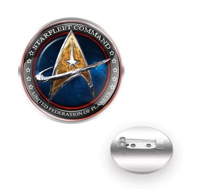 STARFLEET COMMAND Brosche Anstecker  STAR TREK ENTERPRISE Sternenflotte Medaille