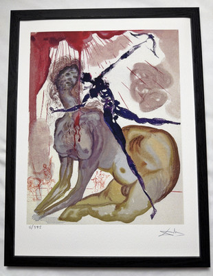 Salvador Dali Minotaur Inferno #12 Giclee 5/375  Signed Framed COA