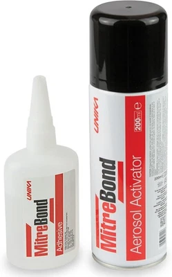 UNIKA MitreBond Superglue & Aerosol Activator – Industrial Strength