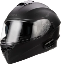 SENA Outforce Full Face Helmet Bluetooth Lg Matte Black #OUTFORCE-MB00L
