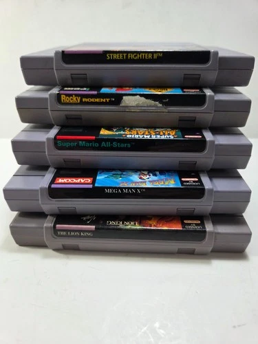 New ListingLot of 5 games   for SNES   WORKING