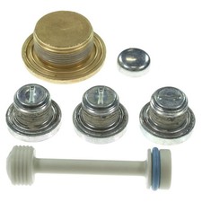 Freeze Plug Kit, Complete Engine, Brass/Steel/Plastic, GM LS-Series, Kit Silver
