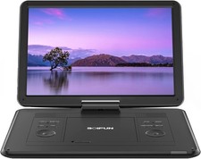 Boifun 10.5" Portable DVD Player with Swivel Screen Region Free Remote Control