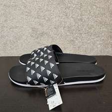 Adidas Unisex Adilette Comfort Sport Slide Sandal, Black, Size Men 18 New Logo