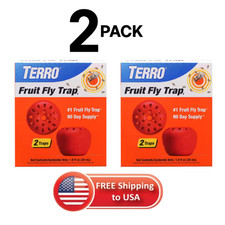 Indoor Fruit Fly Trap, 2-count , Terro Traps, In Built With Window Sinks 2Pack