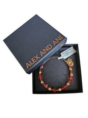 Alex and Ani Swarovski Crystal Peta Gold  Bangle Bracelet With Box New $58