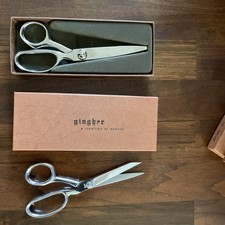 Gingher Pinking Shears 7 1/2" Sewing Scissors with original box G-7P Bonus