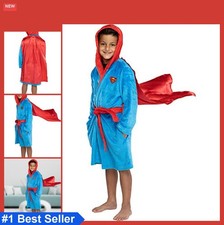 Kids Superhero Fleece Hooded Bathrobe Costume for Boys Girls Batman Superman