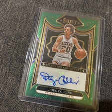 2024-25 Panini Select -Signatures Doug Collins #SC-COL Green Mojo Prizm /35 (AU)