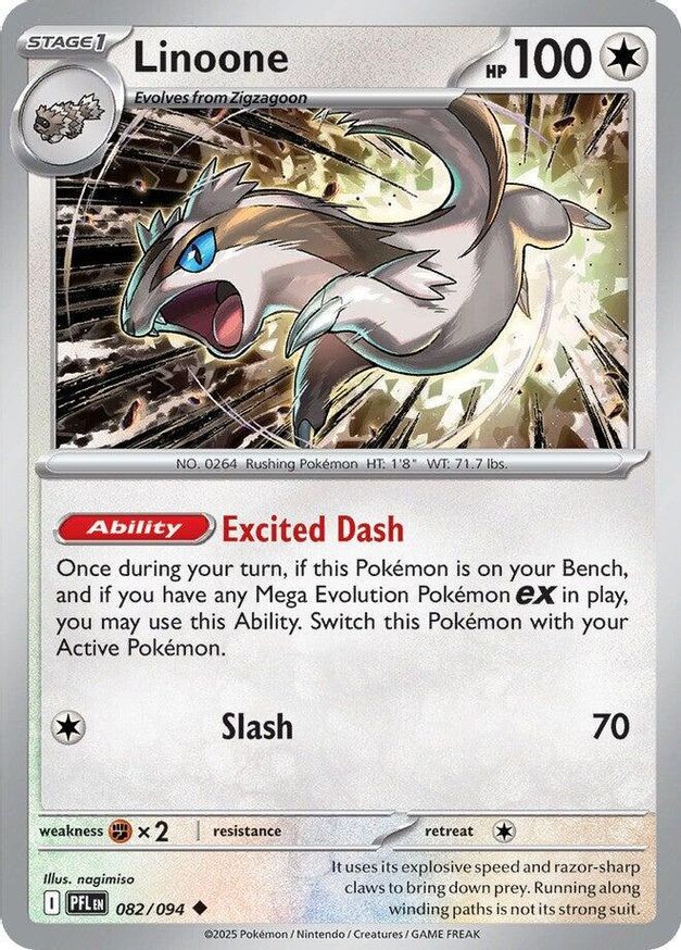 Pokemon Linoone (82/130) Phantasmal Flames NM