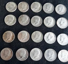 1964 Kennedy Half-Dollars (20) Coin Roll, 90% Silver