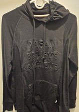 Torrid Women  s Size 0 Black Pullover Hoodie -  Dream Believe Achieve  