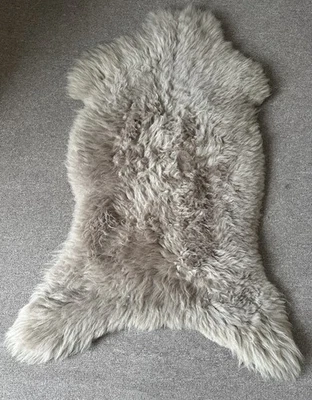 Natur Lammfell Teppich Haustierbett Cappuccino 100 cm mittelgroß Top Preis - Bild 1 von 3