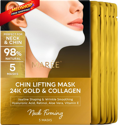 MAREE V Line Lifting Mask with 24K Gold   Deep 5 Count (Pack of 1), 