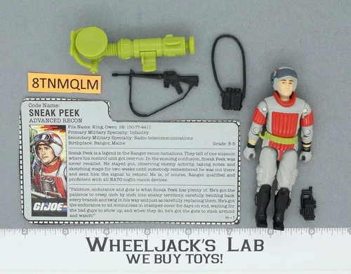 Sneak Peek V1 G.I. Joe 1987 Hasbro Vintage Action Figure