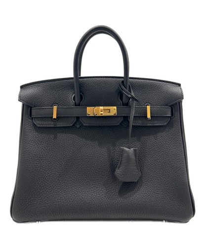 Hermes Birkin 25 Togo Leather Black Bag Gold Hardware #TFB10469