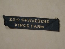 22nd Gravesend Kings Farm Scout Name Tape/Badge