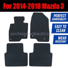 Front-Rear Floor Mats Carpet For 2014 2015 2016 2017 2018 Mazda 3 4-Door Velour