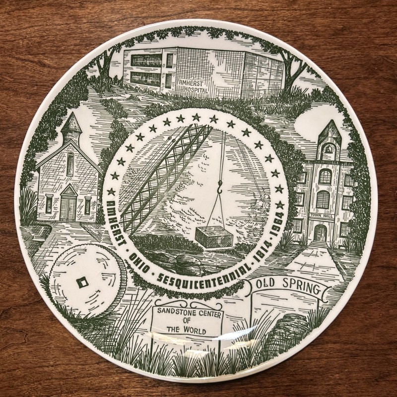 Collectible Commemorative Plate, Amherst, Ohio 150th Anniversary 1814-1964