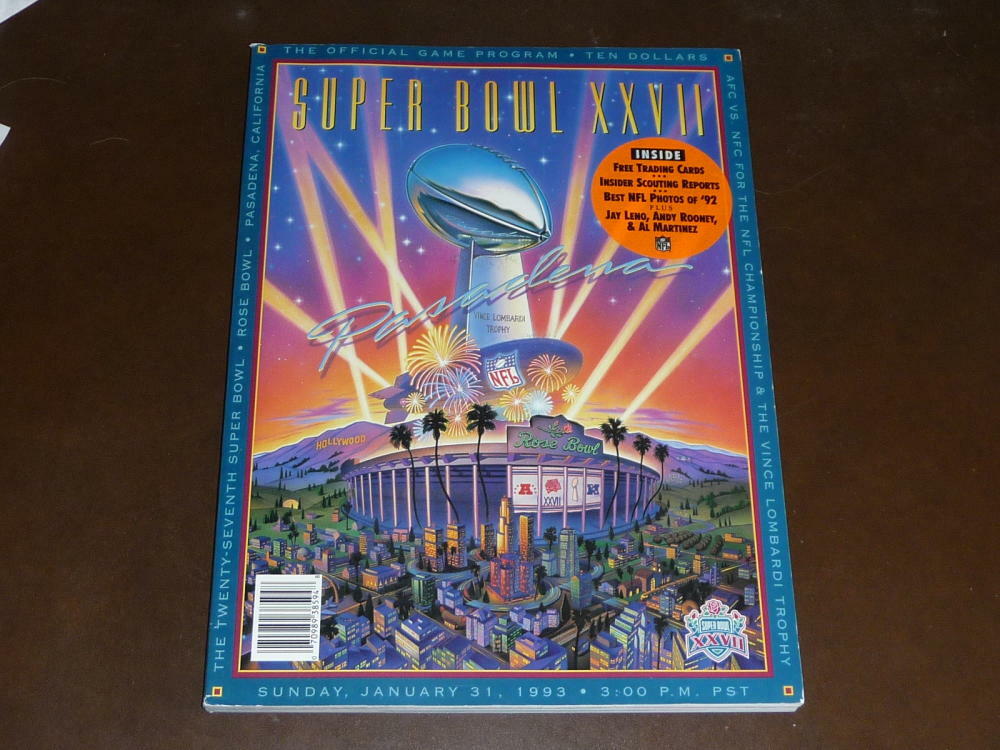 SUPER BOWL XXVII FOOTBALL PROGRAM DALLAS COWBOYS VS BUFFALO BILLS