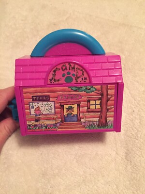 Vintage 1995 Pound Puppies Hideaway/Camp Hide And Seek Playset With Puppy/Kitty