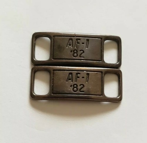AUTHENTIC OEM Nike AF1 Replacement Lace Tags Shoe Badge Black Air Force Ones | eBay