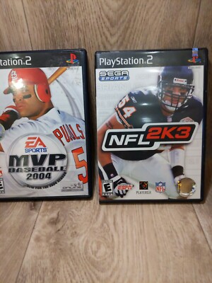Sony PlayStation 2 PS2 LOT/ NFL 2K3 + ESPN MVP BASEBALL 2004 TESTED WORKS
