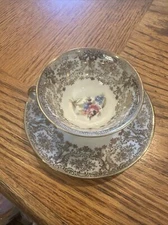 2 Piece Small Tea Cup Set Winterling Mark Leuthen Bavaria Trio EUC 14K Trim #7