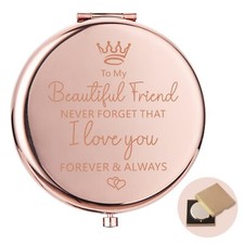 Best Friend Birthday Gifts Compact Mirror, To My Beautiful Friend Rose Gold C...