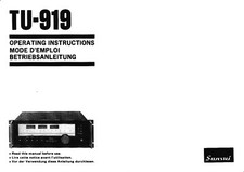 Manuale uso e manutenzione per Sansui TU-919