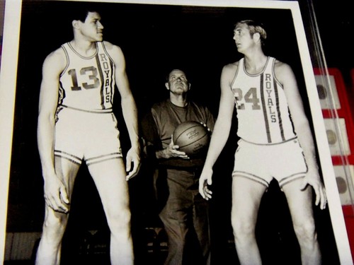 Connie Dierking, Wesley & Coach Ed Jucker Cincinnati Royals 8x10 (B&W) Photo - Picture 2 of 3