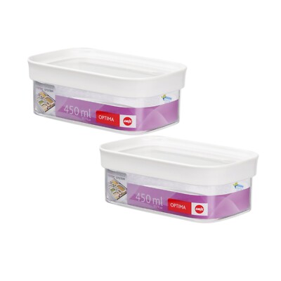 Emsa Optima Ordnungssystem Trockenvorratsdose stapelbar 450ml (2er Pack)
