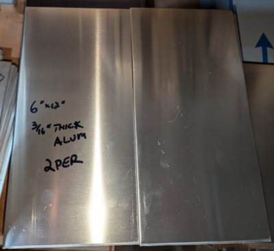 #ad #ad 2 Piece of 6quot; x 12quot; Aluminum .188quot; Thick 3 16quot; 5 Gauge Sheet Metal PLATE $12.95