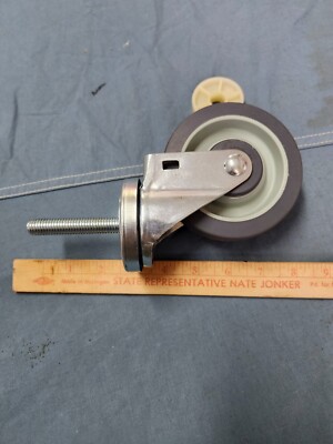 4 In. HD Urethane Wheel Swivel 1/2-13 x 3 in. Stem Expanding 1-7/8 Caster Set/4