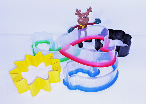 5 pc Wilton Comfort Grip Cookie Cutters Heart Rainbow/Clouds Daisy & Paw - Picture 3 of 3