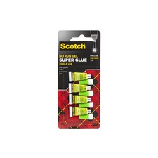Scotch  Super Glue Gel AD119, 4-Pack of single-use tubes, .017 oz each