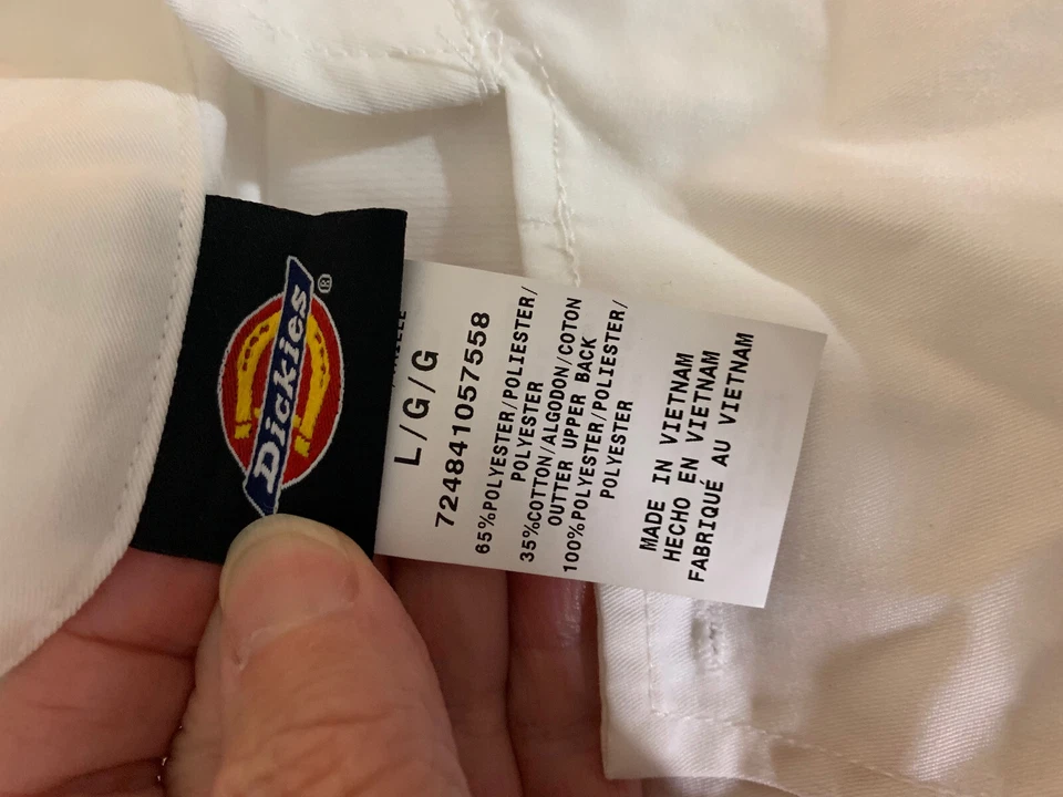 DICKIES White COOL BREEZE CHEF COAT UNISEX WHITE L NEW NWOT - Image 4 of 4